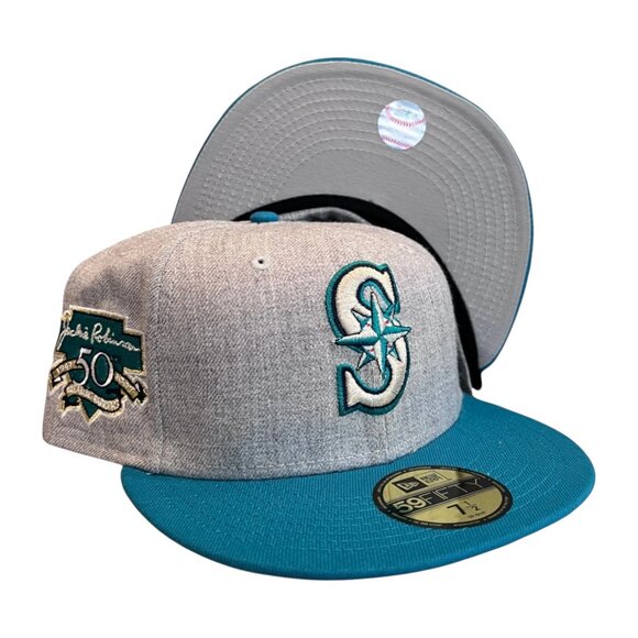 New Era Seattle Mariners 59FIFTY Fitted Hat Jackie Robinson 50 Years Patch - Picture 1 of 7